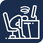 作業に疲弊してパフォーマンスが落ちている様子